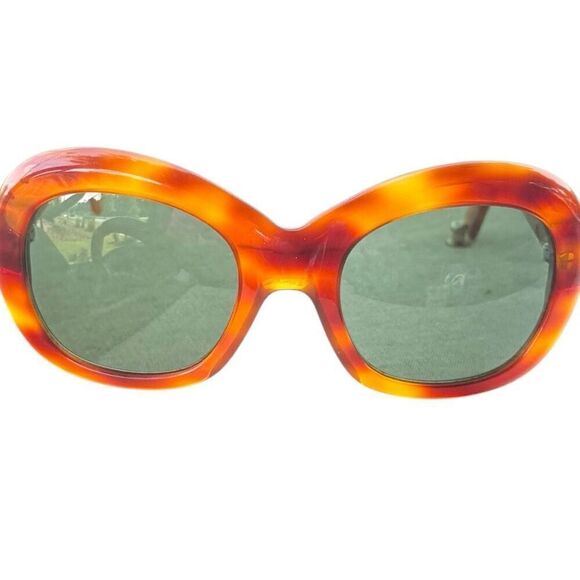 Y2K 1990s Vintage FRANÇOIS PINTON Jacky O Regard Tortoiseshell Oversized Sunglas - Picture 4 of 10